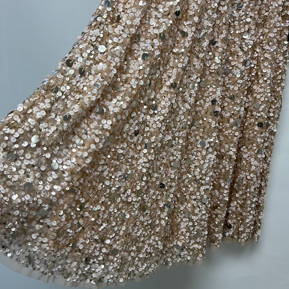 Aidan Mattox flare sleeveless sequins cocktail dress - Picture 6 of 9